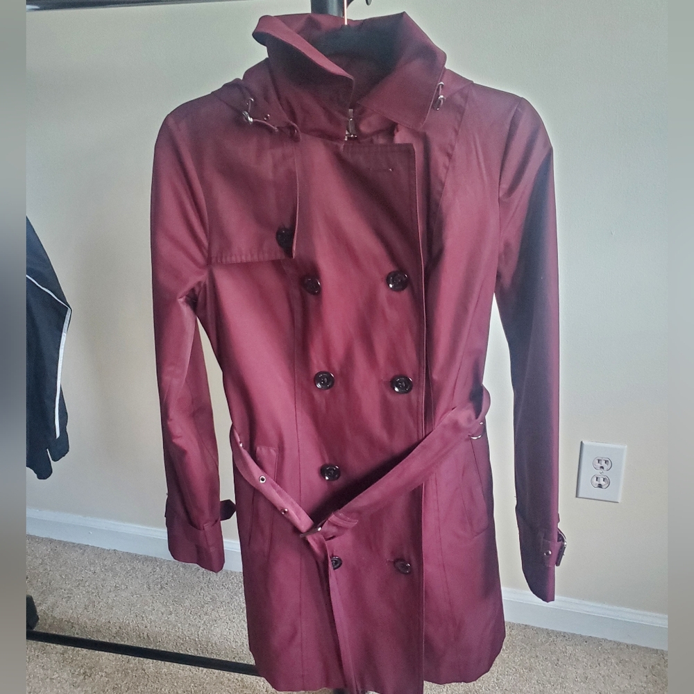 Michael Kors Burgandy Trench Coat